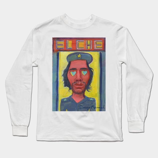 El Che with hearts Long Sleeve T-Shirt by diegomanuel